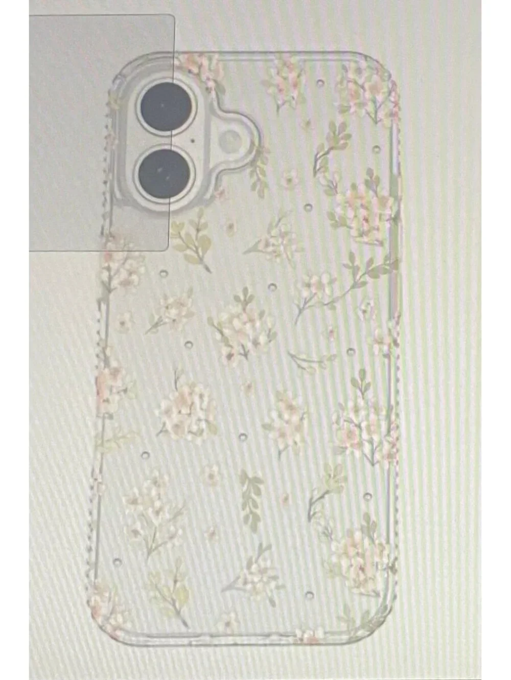 Onn Case for iPhone 16 Pink Floral with Gems